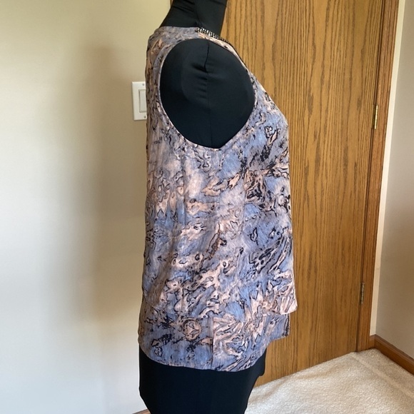 JUICY couture layered embellished gray and peach tank top Size Small - Picture 4 of 11